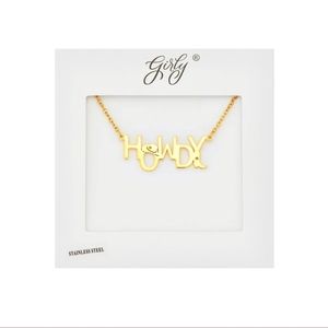 Howdy pendant necklace